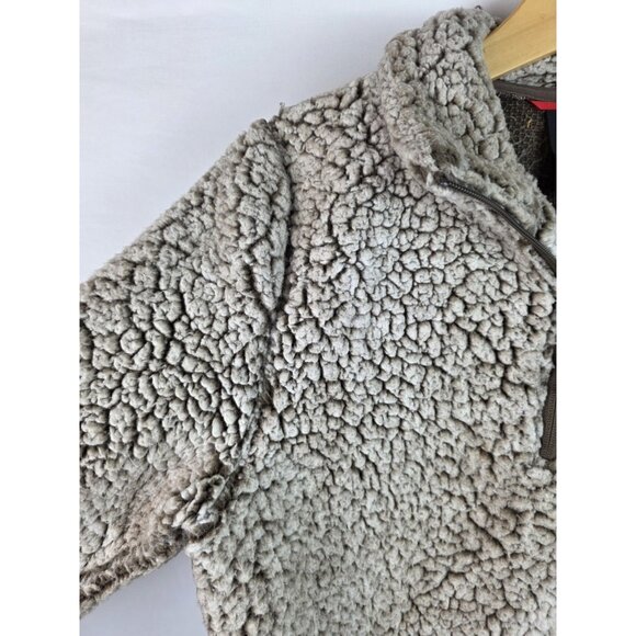 Gerry Womens Sweatshirt Size Small Brown Sherpa 1/4 Zip Long Sleeve Pullover - Picture 3 of 12